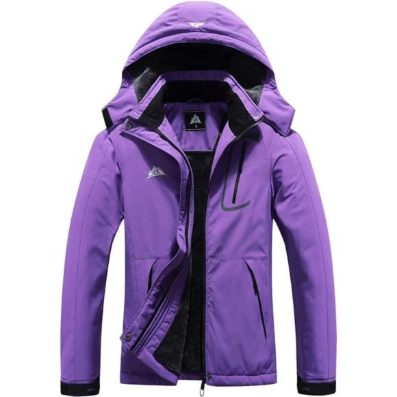 Women's‎ Plus Size Warm Winter Coat Hooded Waterproof Ski Jacket Mountain - Picture 3 of 7